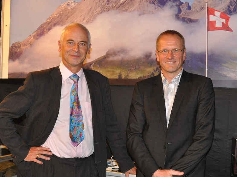 Claude Cellier (CEO, Merging) and Peter Pörs (MD, Jünger Audio)